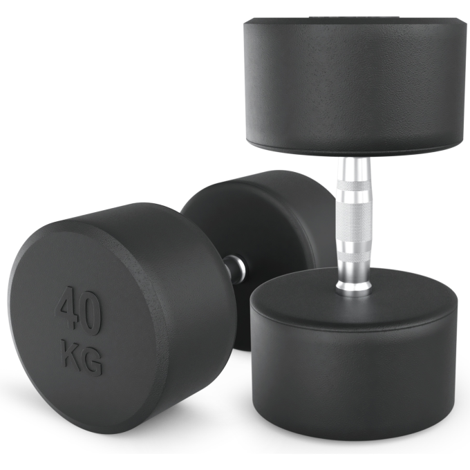 Гантель круглая UNIX FIT PRO обрезиненная 40 кг DBRND40PBKx2