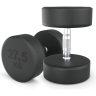 Гантель UNIX FIT PRO круглая обрезиненная 27,5 кг, 2 шт. DBRND27_5PBKx2